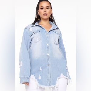 light wash denim shirt - 2x BRAND NEW